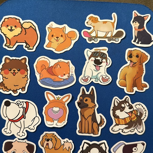 NEW! Set of 16 dog stickers - various breeds - Picture 2 of 7